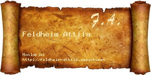 Feldheim Attila névjegykártya